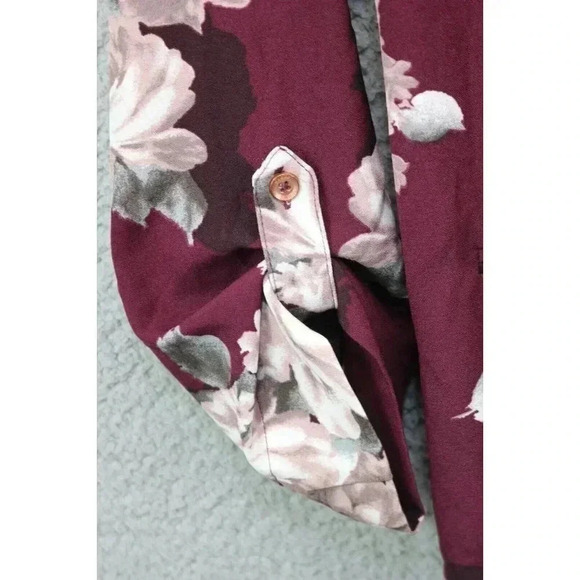 Guess Women's Roll Tab Blazer-Faux Pockets-Floral-Large - Picture 3 of 9